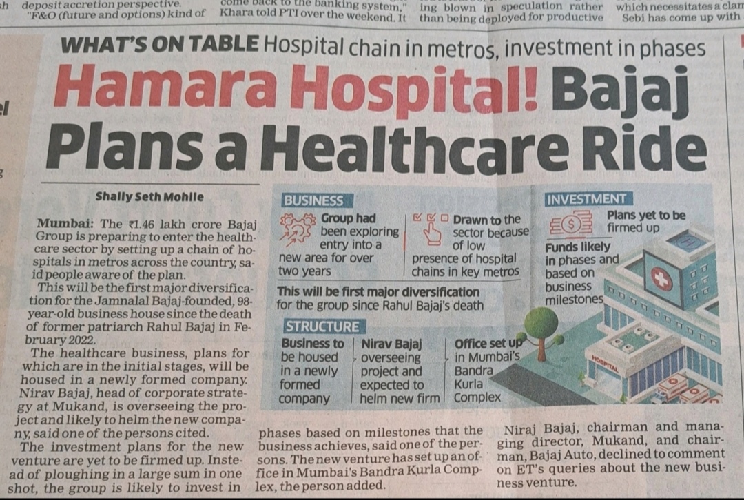 Humara Hospital - Bajaj Plans a Healthcare Ride