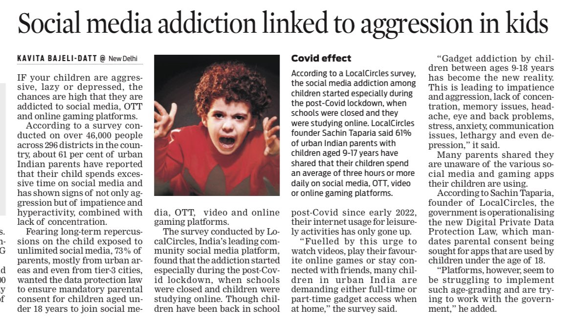 Social media addiction linked to aggression in kids