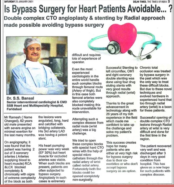 Is bypass surgery for heart patient avoidable