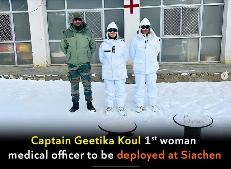 Breaking Barriers: Captain Geetika Koul Makes History as First Female Medical Officer at Siachen